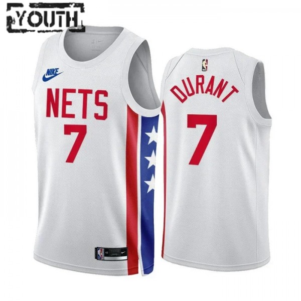 Brooklyn Nets Trikot Kevin Durant 7 2022-23 Classic Edition Weiß Swingman - Kinder